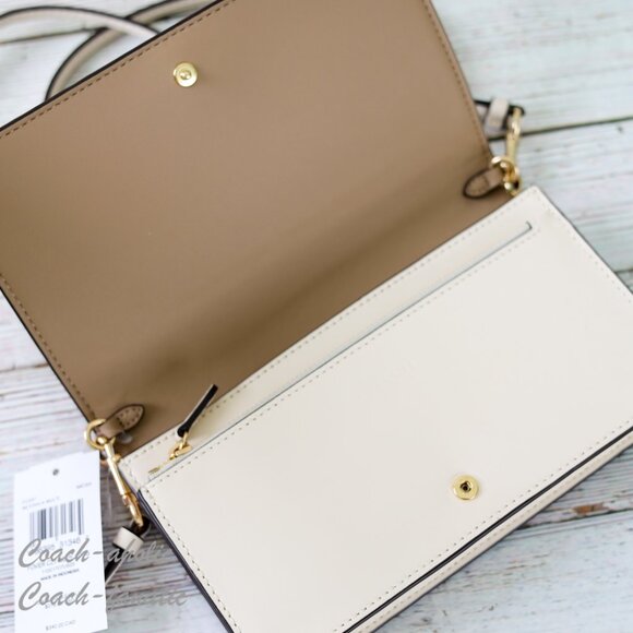 NWT Coach CU267 Anna Foldover Clutch Crossbody With Ladybug Floral Print - Picture 8 of 10